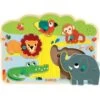 Djeco Puzzle à Encastrer Sonore : Baobab 5 Pièces