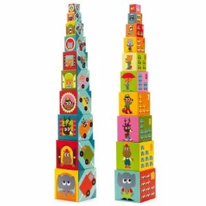 Djeco Cubes Empilables Véhicules (10 Cubes) 1 Djeco Cubes Empilables Véhicules (10 Cubes)