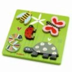 Djeco Puzzle à Encastrer: Les Petites Bêtes 5 Pièces