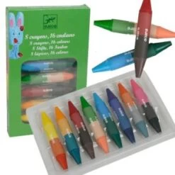 Djeco 8 Crayons De Cire 16 Couleurs