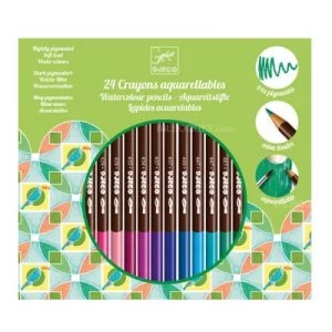 Djeco 24 Crayons Aquarellables 1 Djeco 24 Crayons Aquarellables