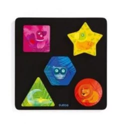 Djeco Geochic - Encastrement 5 Pièces En Bois