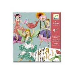 Djeco 6 Pantins à Colorier Fées