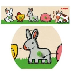 Djeco Puzzle à Encastrer: Ferme 5 Pièces