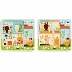 Djeco Puzzle 3 Niveaux : Cottage Des Lapins