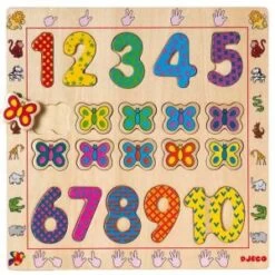 Djeco Puzzle à Encastrer: Les Chiffres De 1 à 10