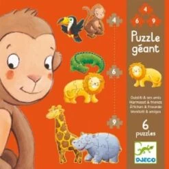 Djeco Puzzle: Ouistiti Et Ses Amis 2 X 9, 2 X 6 Et 2 X 4 Pièces