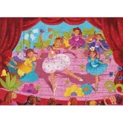 Djeco Puzzle Silhouette: Ballerine à La Fleur 36 Pièces