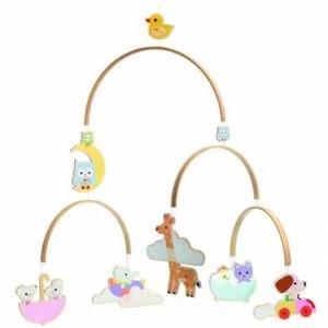 Djeco Mobile Décoratif En Bois : Bébés Animaux 1 Djeco Mobile Décoratif En Bois : Bébés Animaux