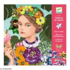 Djeco Tableaux De Sequins - Espiègles Et Coquettes