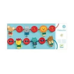 Djeco Filabouton 12 Perles, 10 Boutons