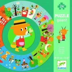 Djeco Puzzle Géant L'année - 24 Pièces