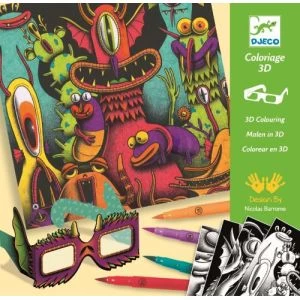Djeco Coloriage Effet 3D - Funny Freaks 1 Djeco Coloriage Effet 3D - Funny Freaks