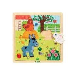 Djeco Puzzle En Bois - Puzzlo Farm