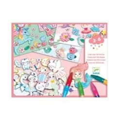 Djeco Coffret Coloriage 3D Un Monde à Créer Filles