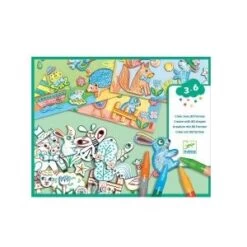 Djeco Coffret Coloriage 3D Un Monde à Créer Animaux