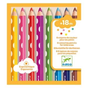 Djeco 8 Crayons De Couleur Pour Les Petits 1 Djeco 8 Crayons De Couleur Pour Les Petits