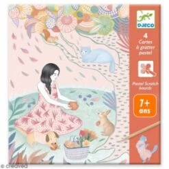Djeco Kit Cartes à Gratter - Le Pique-nique - 4 Pcs