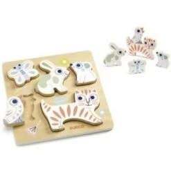 Djeco Puzzle à  Encastrement 5 Pièces : BabyAnimali