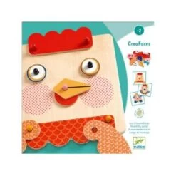Djeco Jeu D'assemblage En Bois : CreaFaces