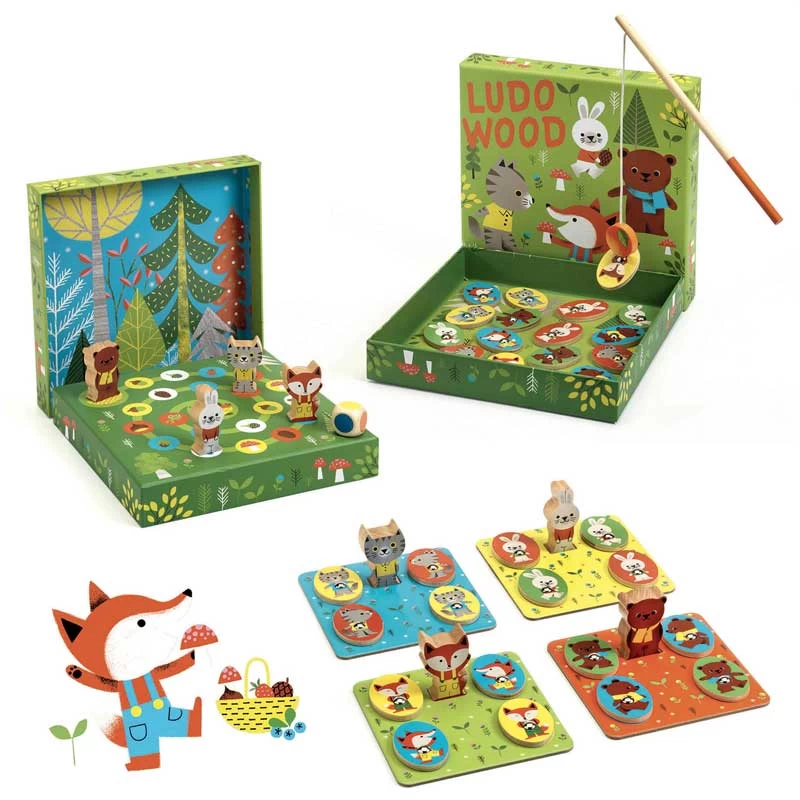 4 Jeux éducatifs En Bois LudoWood Djeco 1 4 Jeux éducatifs En Bois LudoWood Djeco