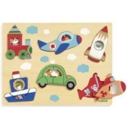 Djeco Puzzle à Encastrement Coucou-vroum (6 Pièces)
