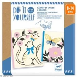 Djeco Kit Do It Yourself - Carnet Et Cahier à Broder - 2 Pcs