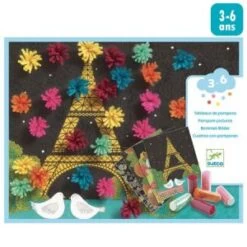 Djeco Kit Créatif - Tableaux De Pompons - 4 Tableaux