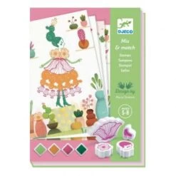 Djeco Coffret Créatif Tampon Flowers Girls