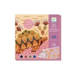 Djeco Kit Créatif - Tampons Transparents - Motifs Et Pelages - 4 Tableaux