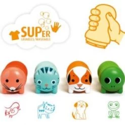 Djeco 4 Tampons Auto-encreurs Animaux Du Jardin