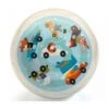 Djeco Traffic Ballon De Plage 22 Cm Bleu, Multicolore