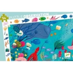 Djeco Puzzle Obervation Le Monde Aquatique 54 Pieces Puzzle Enfant