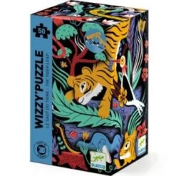 Djeco Puzzle Wizzy Effet 3D Le Saut Du Tigre 50 Pcs