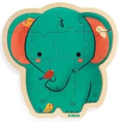 Djeco Puzzle 14 Pièces : Puzzlo Elephant