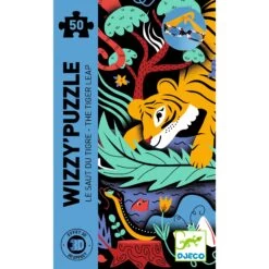 Puzzle Wizzy Effet 3D Le Saut Du Tigre 50 Pcs Djeco -Djeco Joyeux Paradis Puzzle Wizzy effet 3D Le saut du tigre 50 pcs Djeco 3