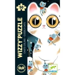 Puzzle Chats Câlins Twisty 50 Pcs Djeco -Djeco Joyeux Paradis Puzzle phosphorescent Wizzy Chats calins 50 pcs Djeco 3