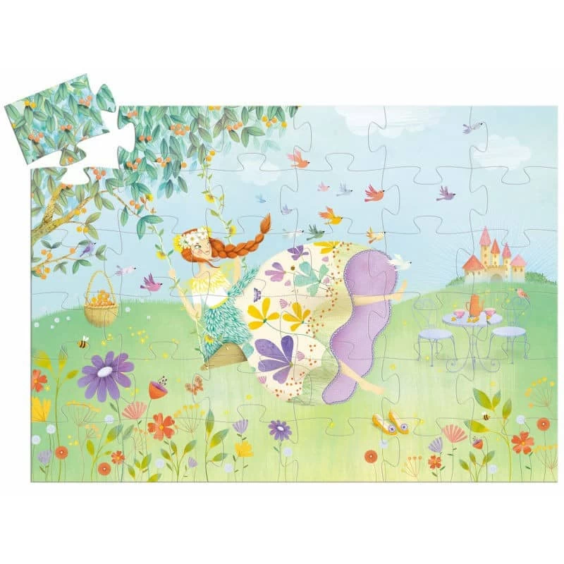 Puzzle Silhouette La Princesse Du Printemps 36 Pcs Djeco 2 Puzzle Silhouette La Princesse Du Printemps 36 Pcs Djeco – Image 2